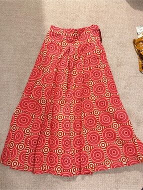 Ethically Made Wax Print Maxi Skirt with Pockets